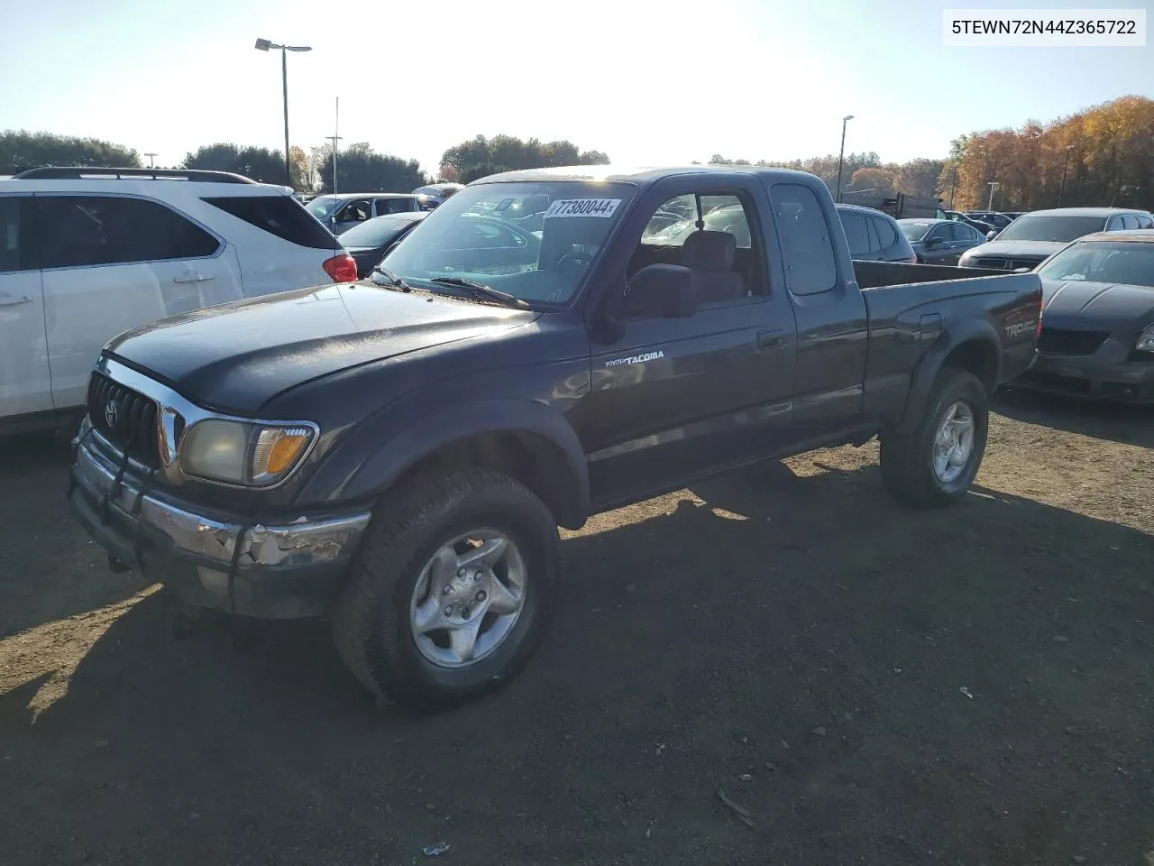 2004 Toyota Tacoma Xtracab VIN: 5TEWN72N44Z365722 Lot: 77380044