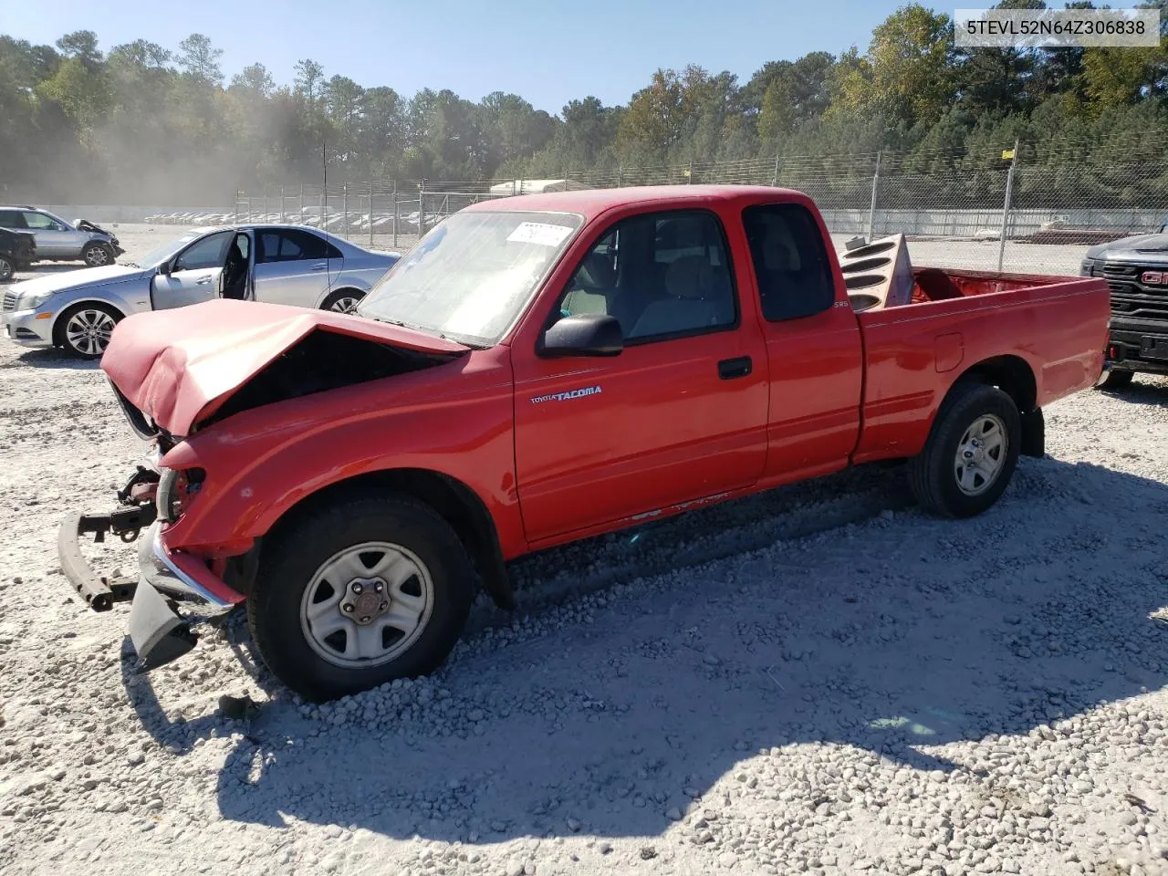 2004 Toyota Tacoma Xtracab VIN: 5TEVL52N64Z306838 Lot: 77681644