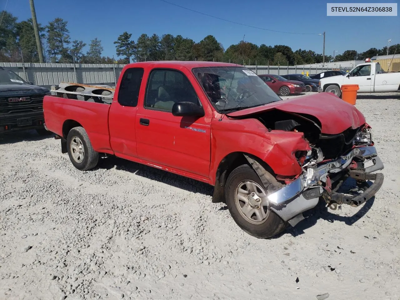 2004 Toyota Tacoma Xtracab VIN: 5TEVL52N64Z306838 Lot: 77681644