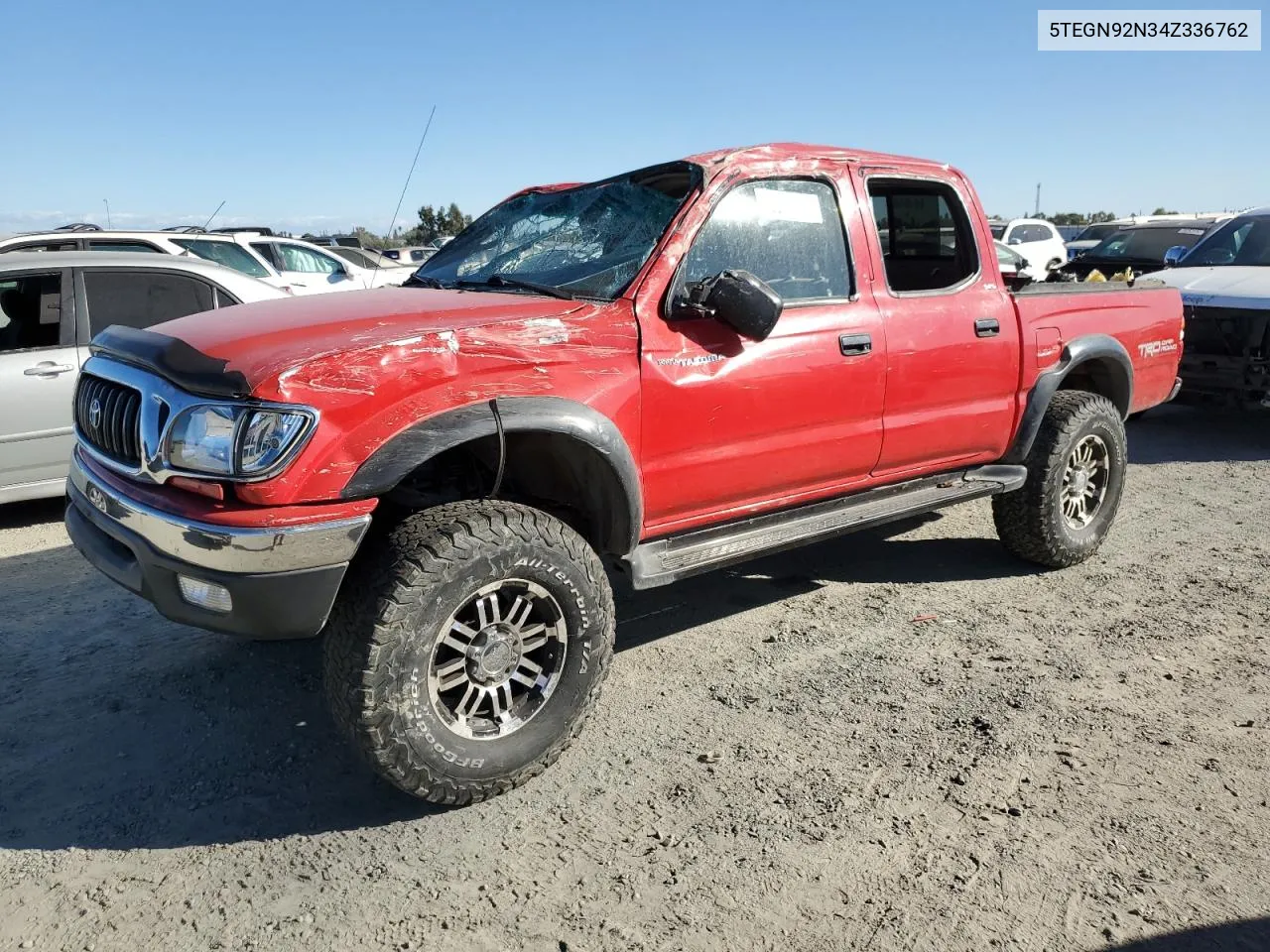 2004 Toyota Tacoma Double Cab Prerunner VIN: 5TEGN92N34Z336762 Lot: 78023644