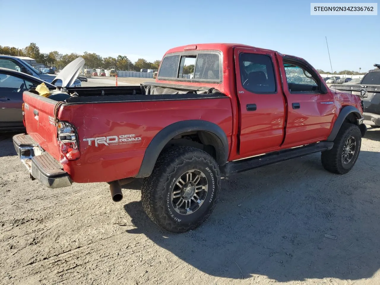 2004 Toyota Tacoma Double Cab Prerunner VIN: 5TEGN92N34Z336762 Lot: 78023644