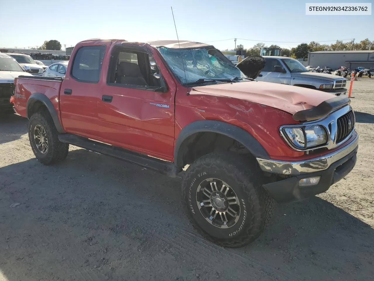 2004 Toyota Tacoma Double Cab Prerunner VIN: 5TEGN92N34Z336762 Lot: 78023644