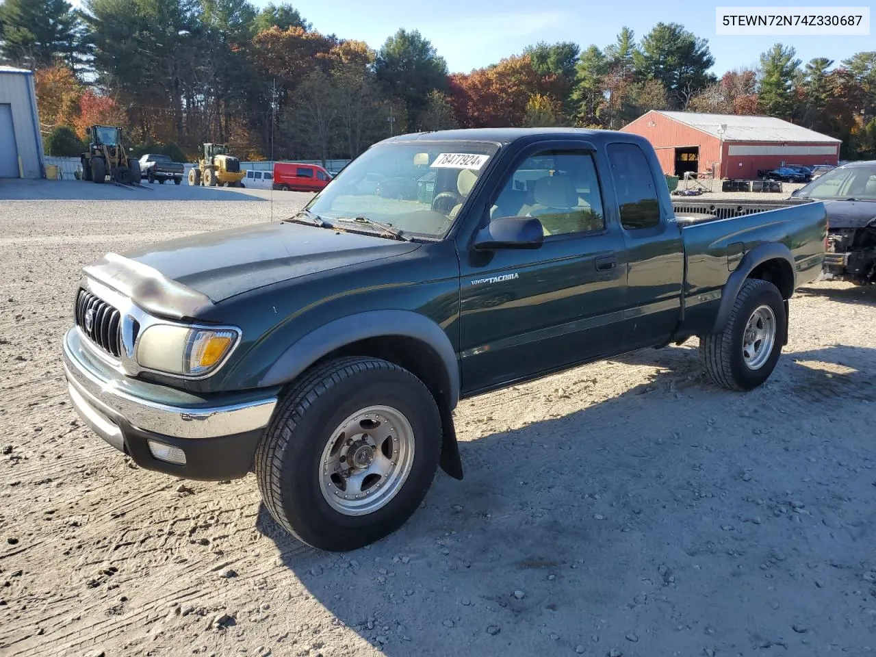 2004 Toyota Tacoma Xtracab VIN: 5TEWN72N74Z330687 Lot: 78477924