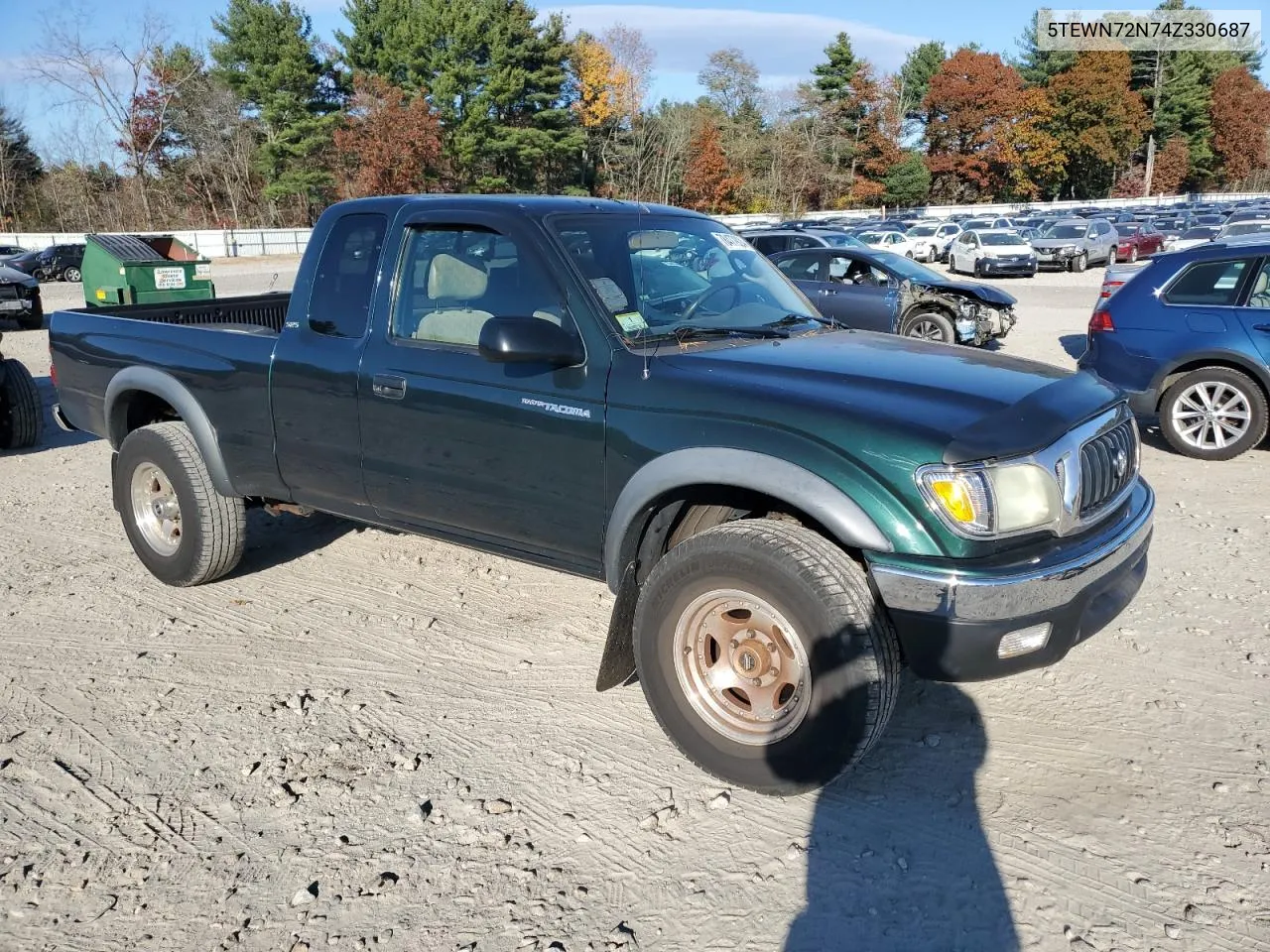 2004 Toyota Tacoma Xtracab VIN: 5TEWN72N74Z330687 Lot: 78477924