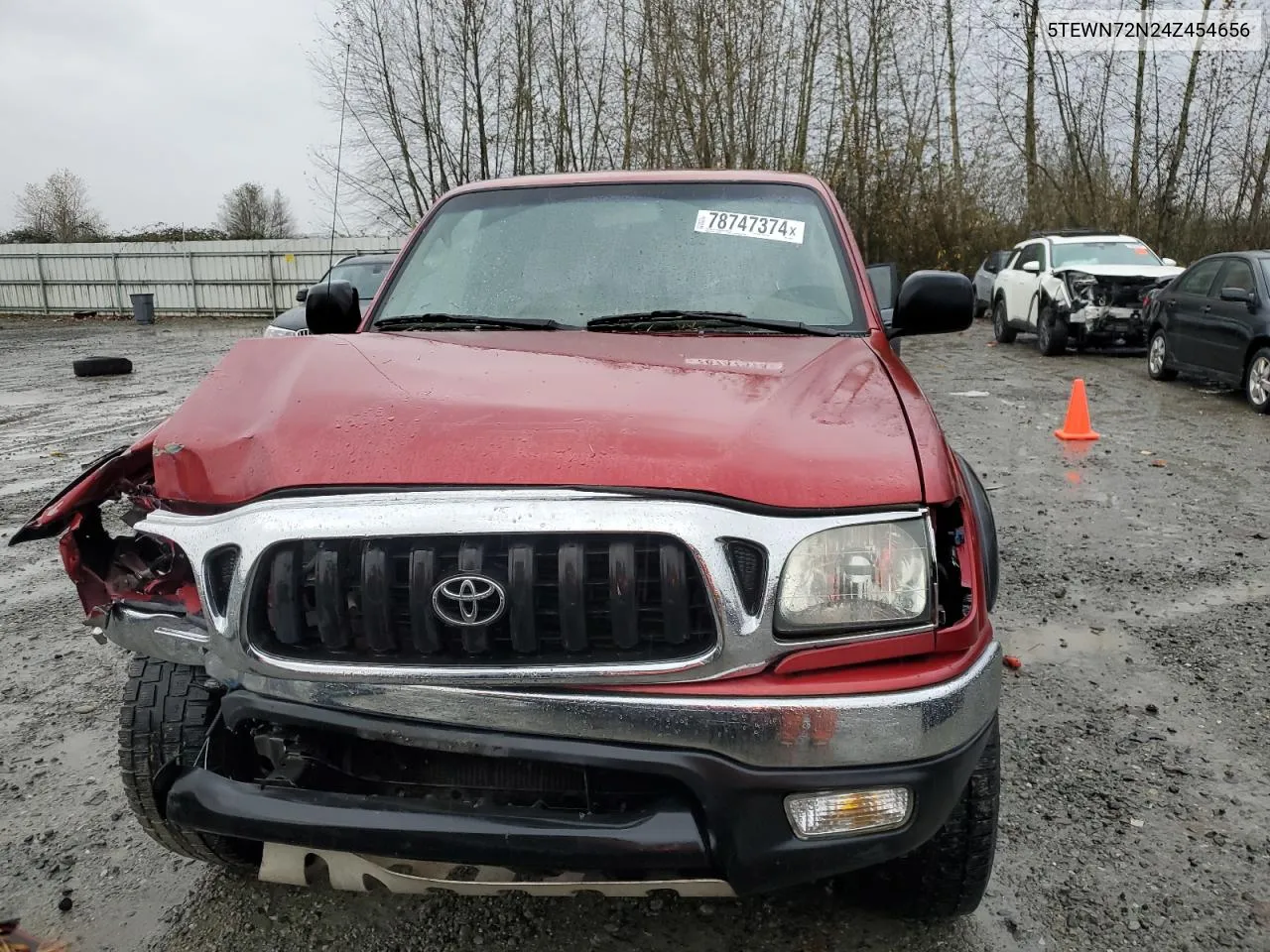 2004 Toyota Tacoma Xtracab VIN: 5TEWN72N24Z454656 Lot: 78747374