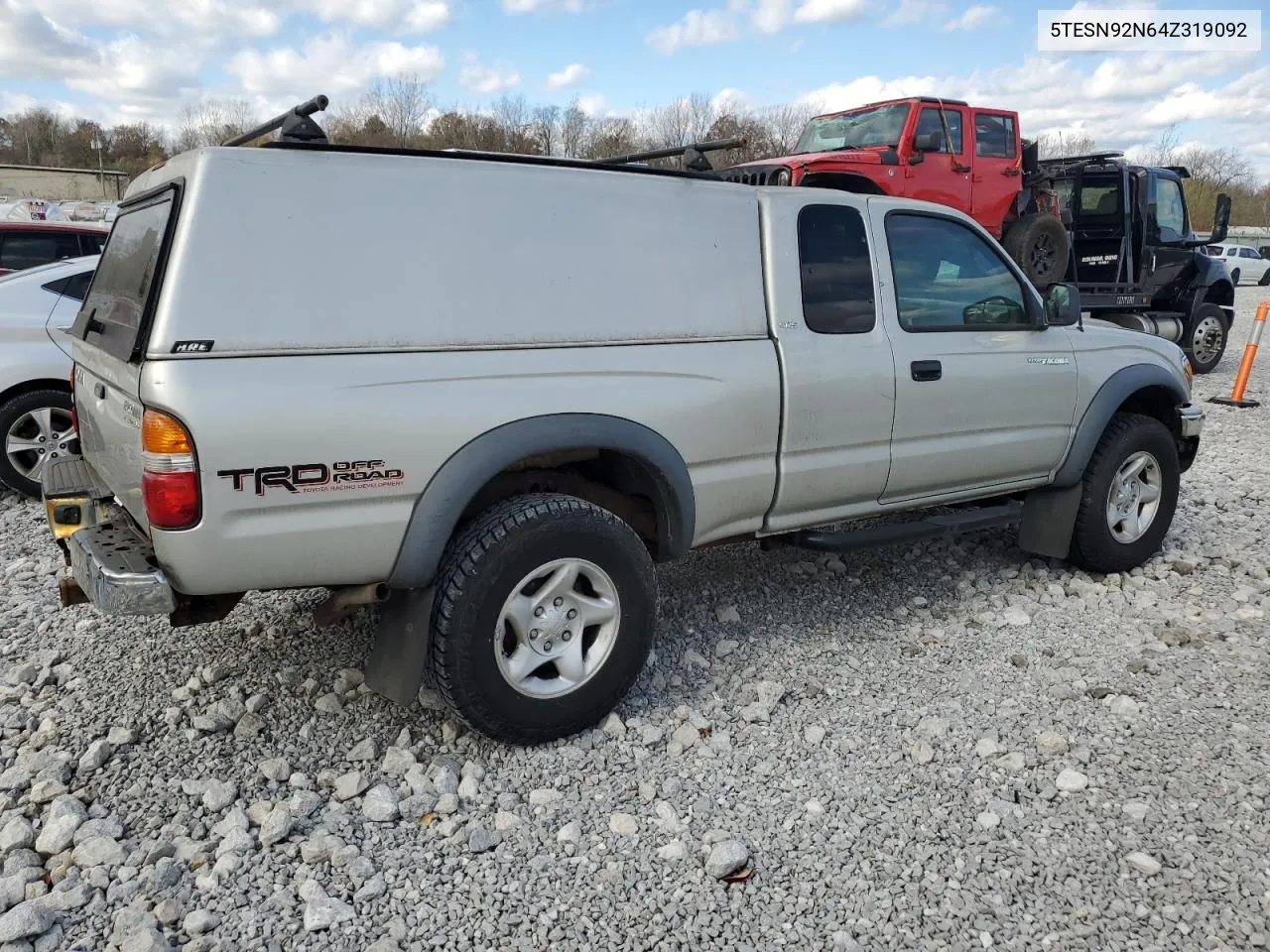 2004 Toyota Tacoma Xtracab Prerunner VIN: 5TESN92N64Z319092 Lot: 78755644