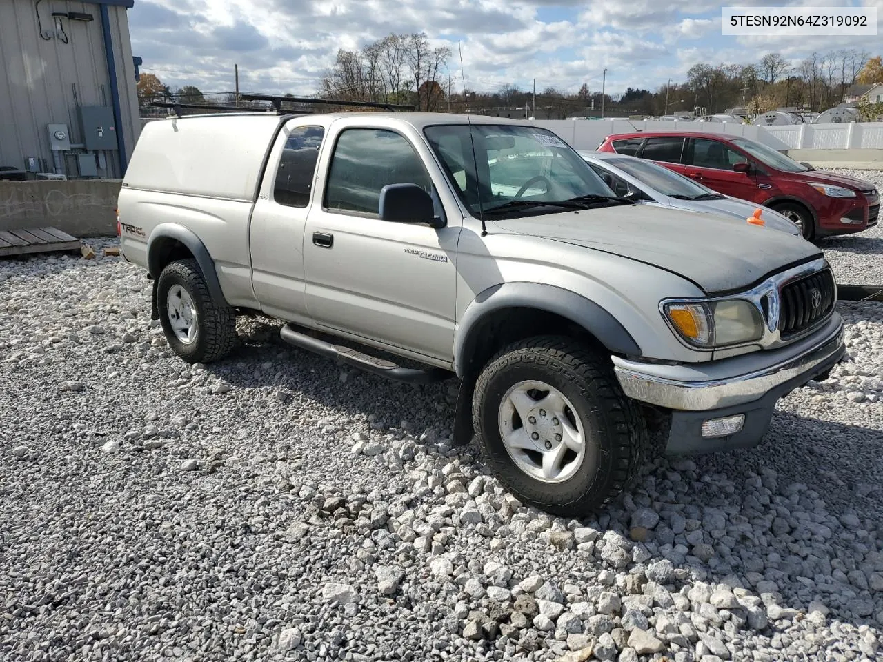 2004 Toyota Tacoma Xtracab Prerunner VIN: 5TESN92N64Z319092 Lot: 78755644