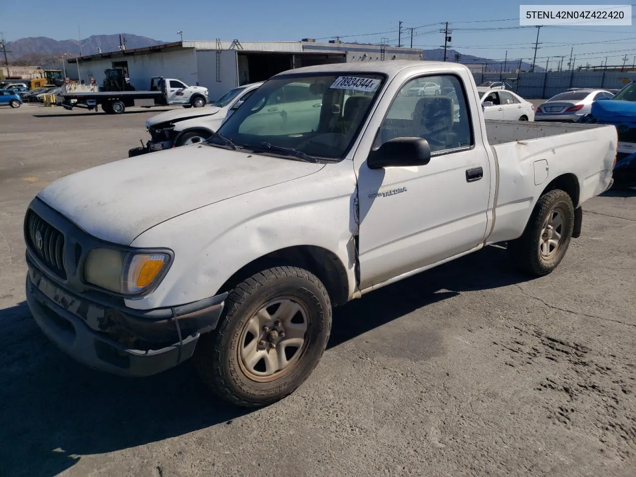 2004 Toyota Tacoma VIN: 5TENL42N04Z422420 Lot: 78934344