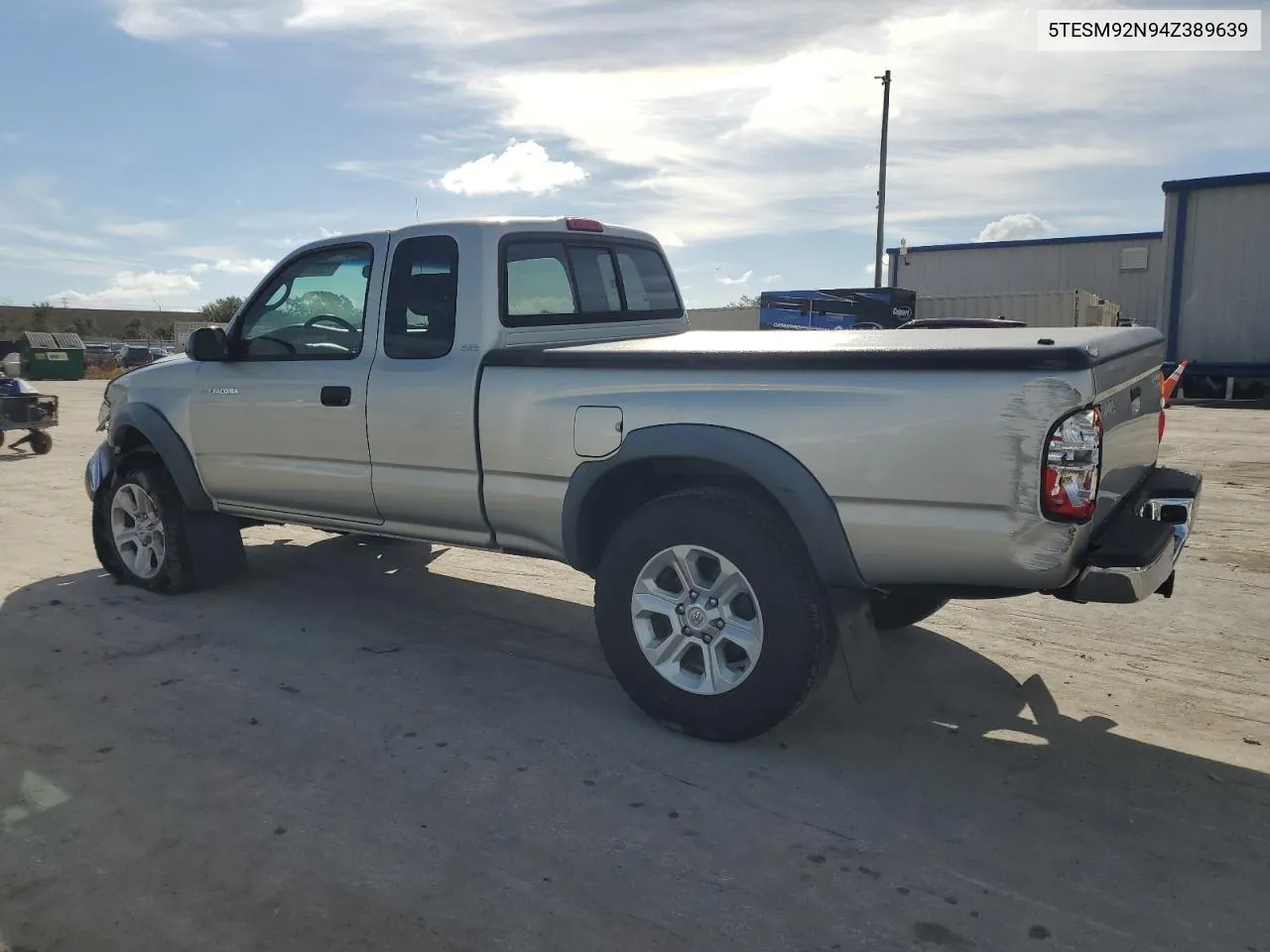 2004 Toyota Tacoma Xtracab Prerunner VIN: 5TESM92N94Z389639 Lot: 79655784