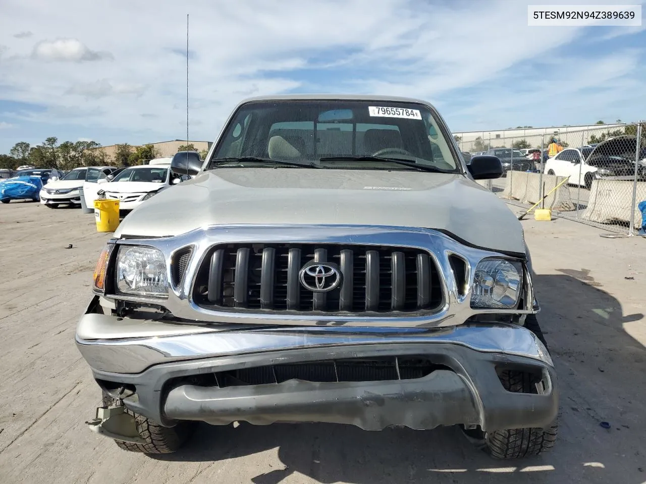 2004 Toyota Tacoma Xtracab Prerunner VIN: 5TESM92N94Z389639 Lot: 79655784