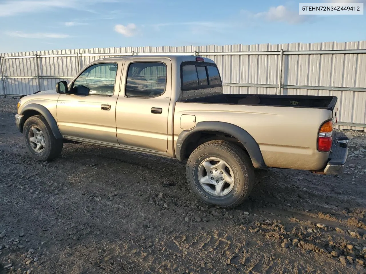 2004 Toyota Tacoma Double Cab VIN: 5TEHN72N34Z449412 Lot: 80981304