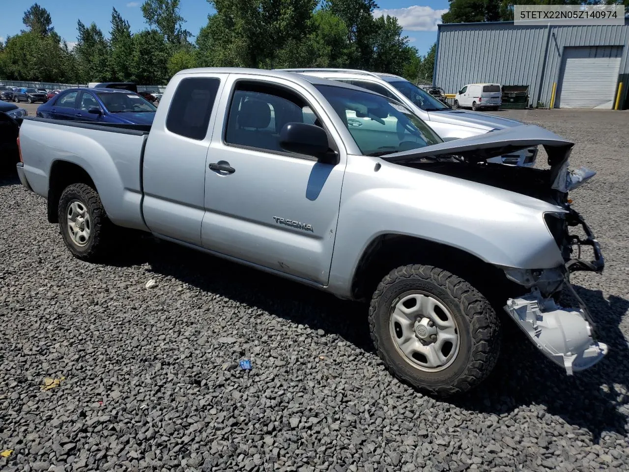 2005 Toyota Tacoma Access Cab VIN: 5TETX22N05Z140974 Lot: 61328154