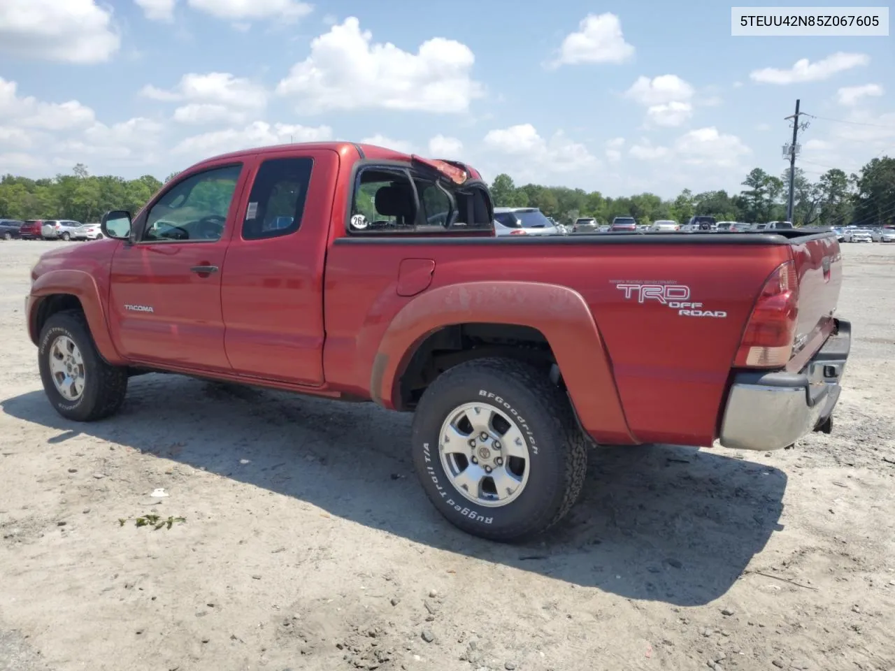 2005 Toyota Tacoma Access Cab VIN: 5TEUU42N85Z067605 Lot: 67133614