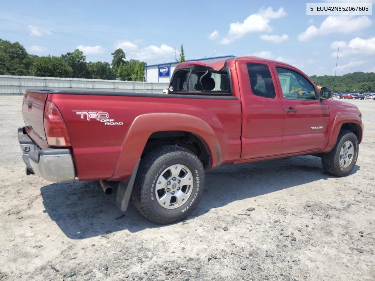 2005 Toyota Tacoma Access Cab VIN: 5TEUU42N85Z067605 Lot: 67133614