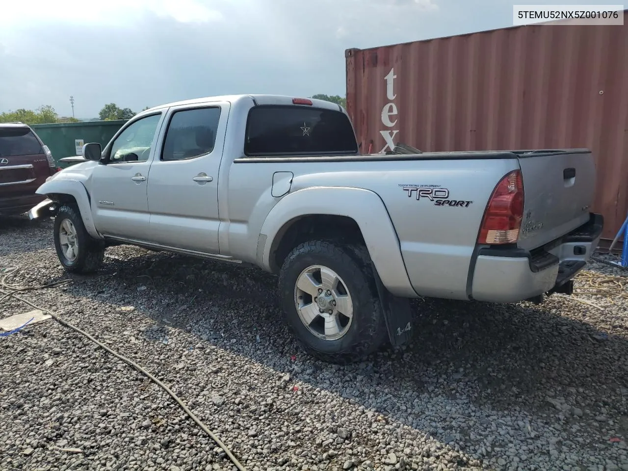 2005 Toyota Tacoma Double Cab Long Bed VIN: 5TEMU52NX5Z001076 Lot: 67497174