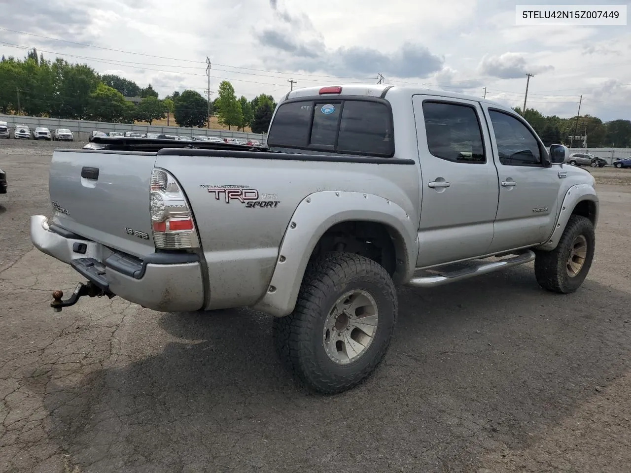 2005 Toyota Tacoma Double Cab VIN: 5TELU42N15Z007449 Lot: 68190784