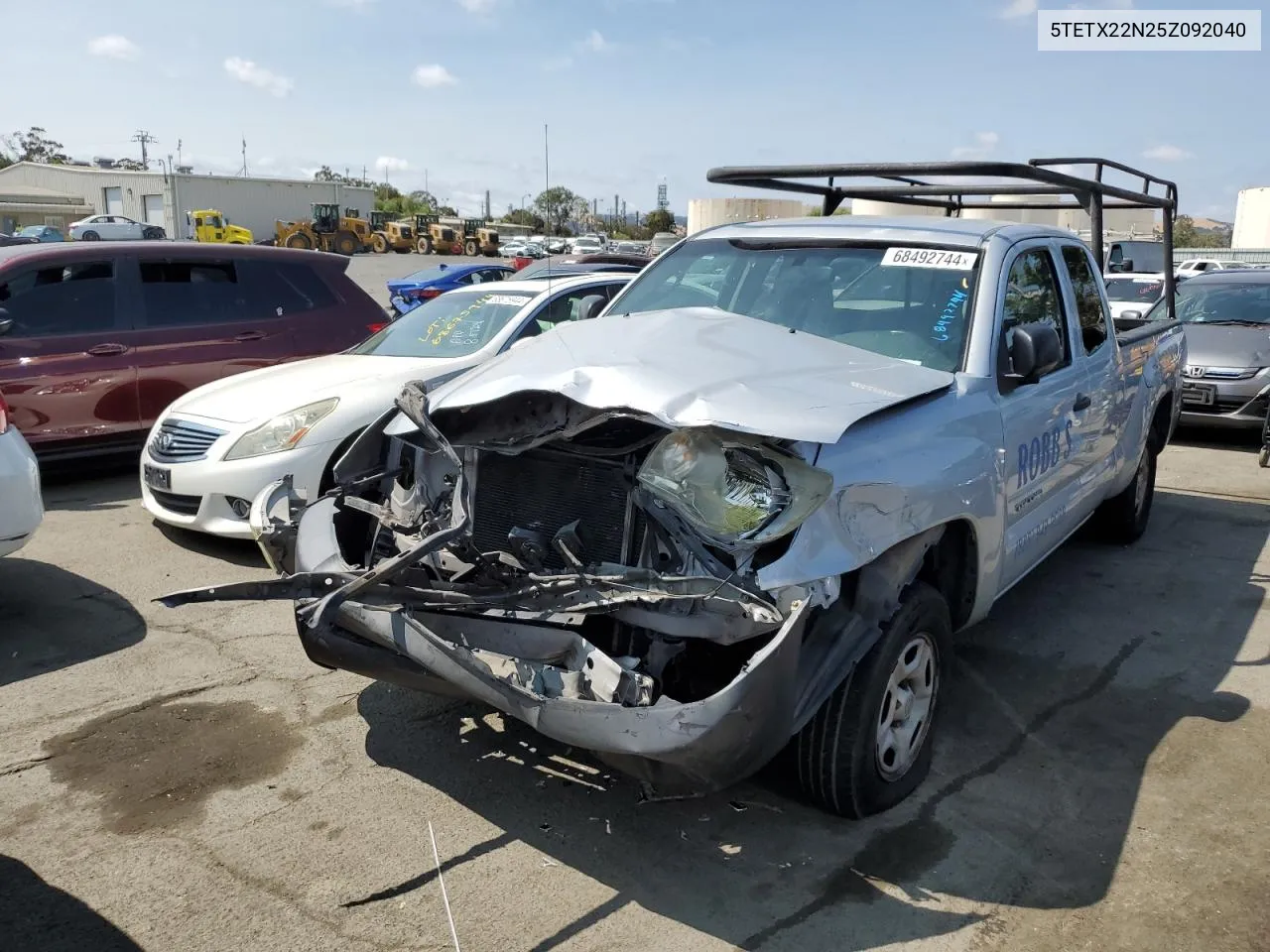 2005 Toyota Tacoma Access Cab VIN: 5TETX22N25Z092040 Lot: 68492744