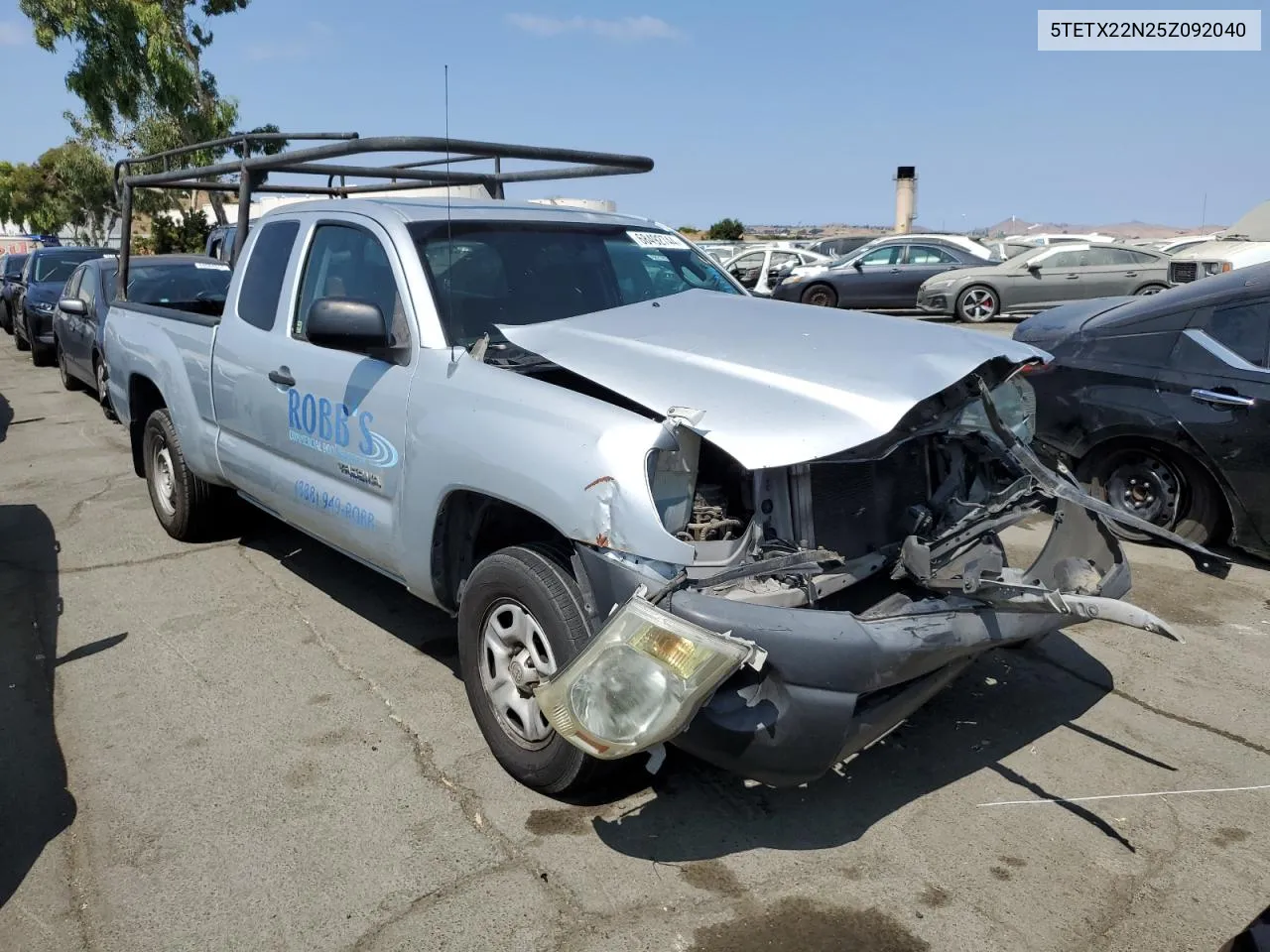 2005 Toyota Tacoma Access Cab VIN: 5TETX22N25Z092040 Lot: 68492744