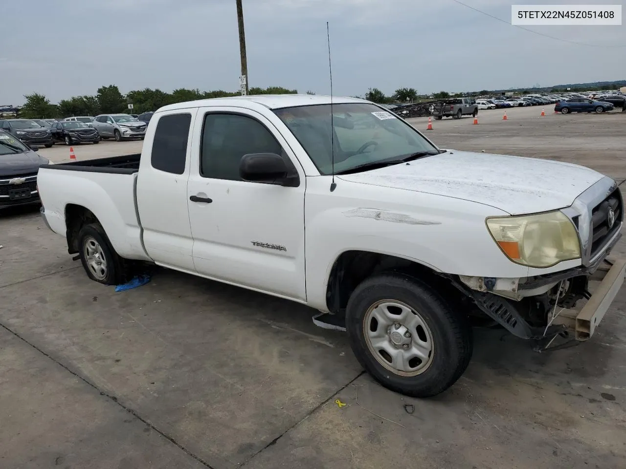 2005 Toyota Tacoma Access Cab VIN: 5TETX22N45Z051408 Lot: 69991144