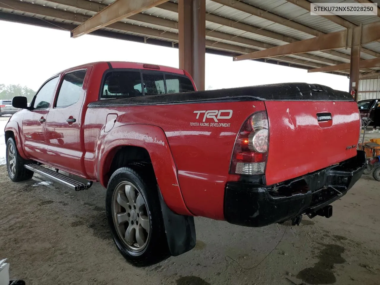 2005 Toyota Tacoma Double Cab Prerunner Long Bed VIN: 5TEKU72NX5Z028250 Lot: 70174664