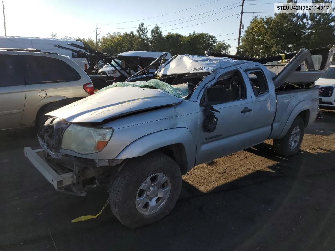 2005 Toyota Tacoma Access Cab VIN: 5TEUU42N05Z114917 Lot: 70286214