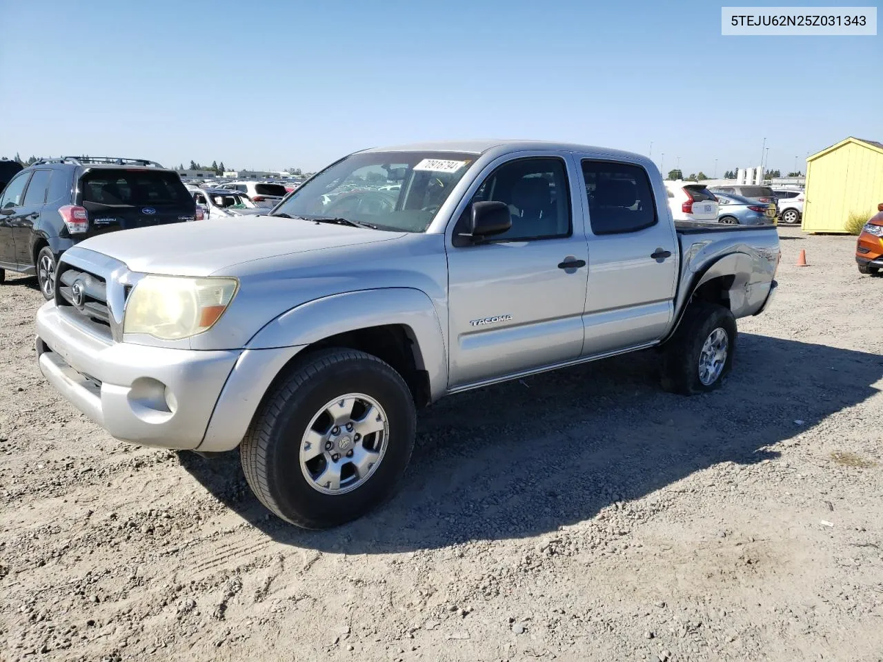 2005 Toyota Tacoma Double Cab Prerunner VIN: 5TEJU62N25Z031343 Lot: 70916794