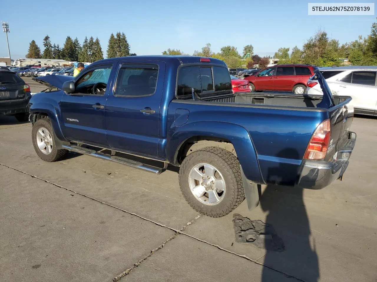 2005 Toyota Tacoma Double Cab Prerunner VIN: 5TEJU62N75Z078139 Lot: 71261054