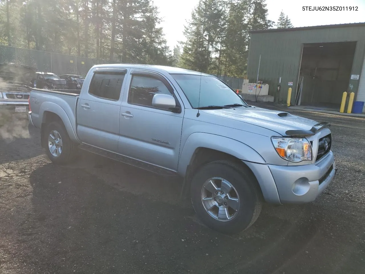 2005 Toyota Tacoma Double Cab Prerunner VIN: 5TEJU62N35Z011912 Lot: 71293844