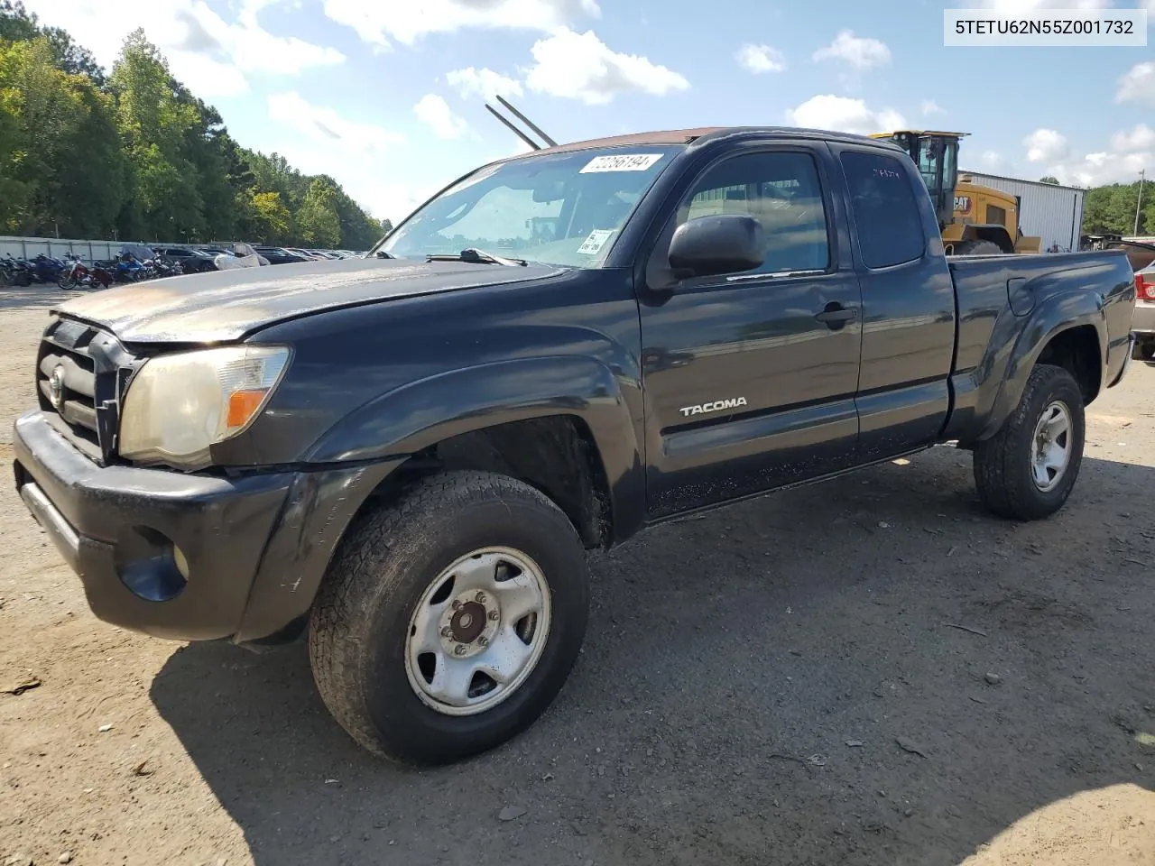 2005 Toyota Tacoma Prerunner Access Cab VIN: 5TETU62N55Z001732 Lot: 72256194