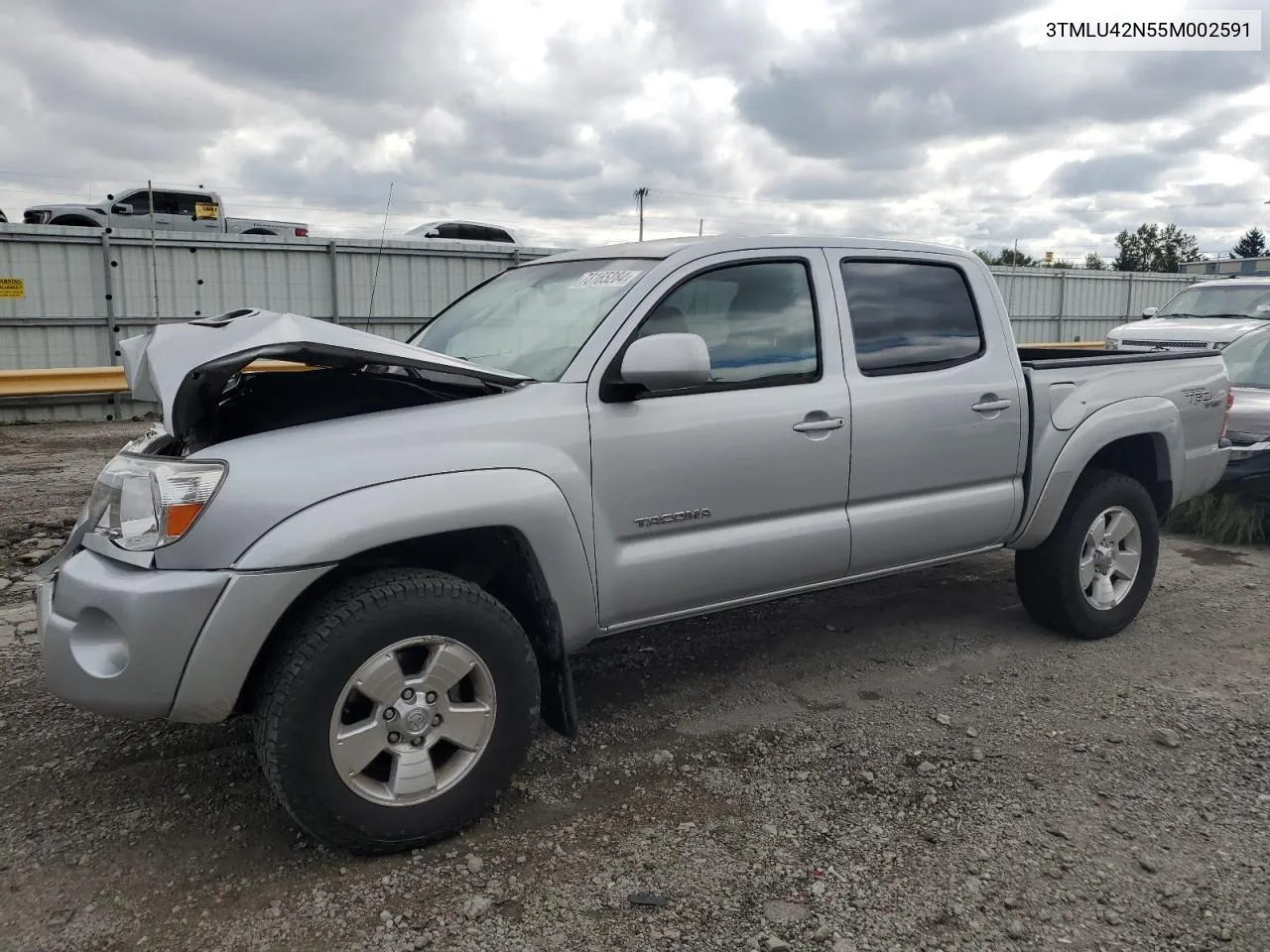 2005 Toyota Tacoma Double Cab VIN: 3TMLU42N55M002591 Lot: 73165284