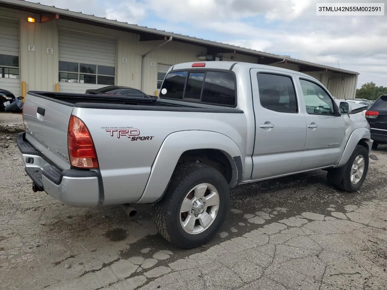 2005 Toyota Tacoma Double Cab VIN: 3TMLU42N55M002591 Lot: 73165284