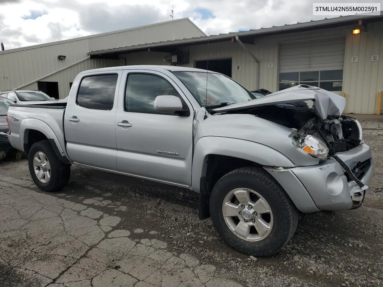 2005 Toyota Tacoma Double Cab VIN: 3TMLU42N55M002591 Lot: 73165284