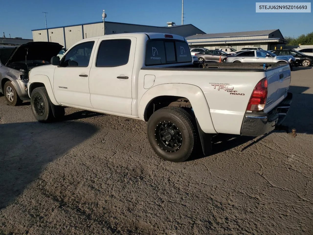 2005 Toyota Tacoma Double Cab Prerunner VIN: 5TEJU62N95Z016693 Lot: 73798714