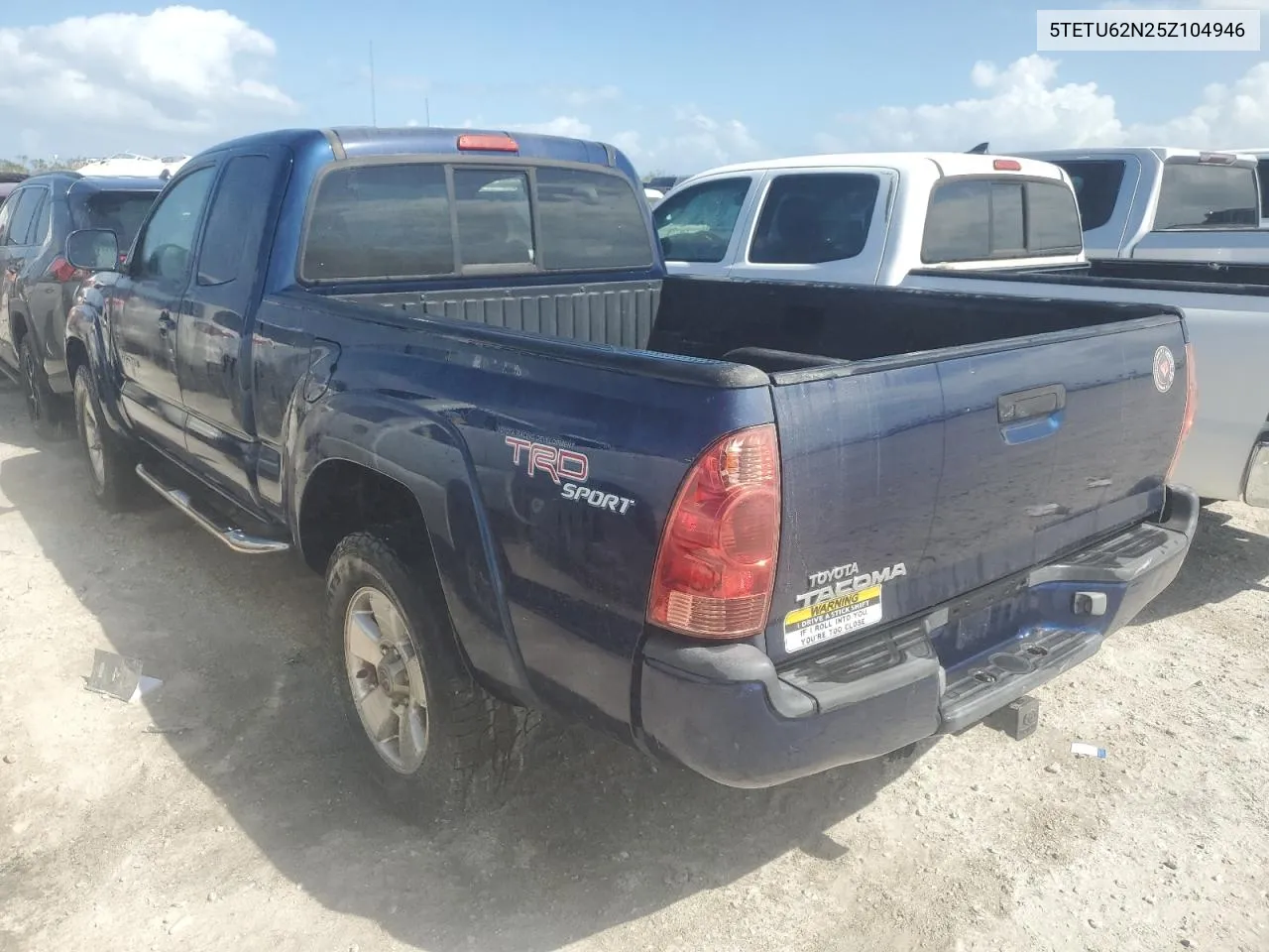 2005 Toyota Tacoma Prerunner Access Cab VIN: 5TETU62N25Z104946 Lot: 74563064