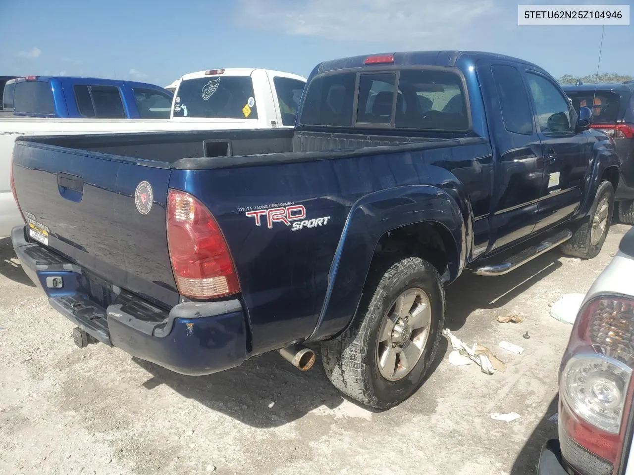 2005 Toyota Tacoma Prerunner Access Cab VIN: 5TETU62N25Z104946 Lot: 74563064