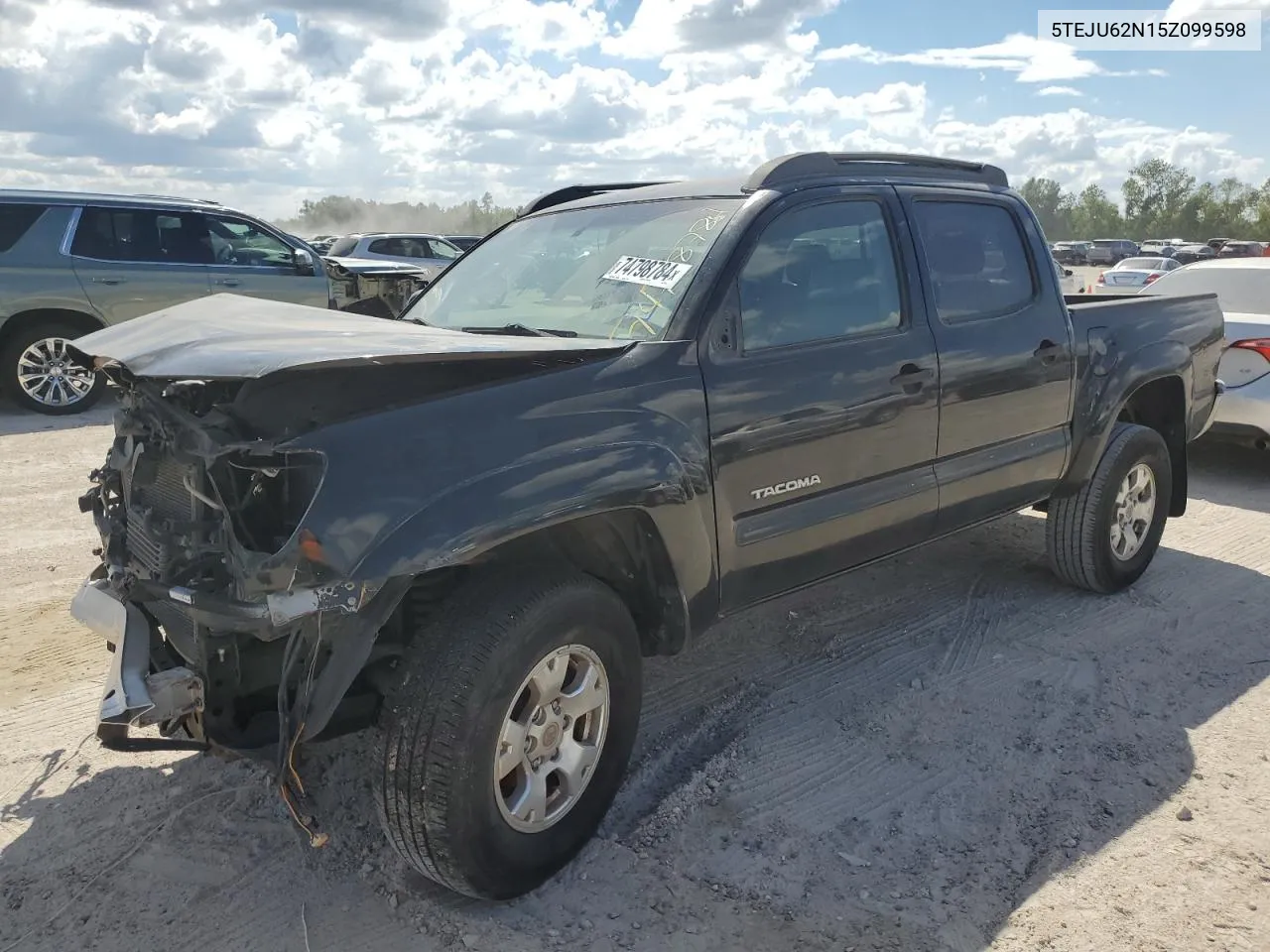 2005 Toyota Tacoma Double Cab Prerunner VIN: 5TEJU62N15Z099598 Lot: 74798784