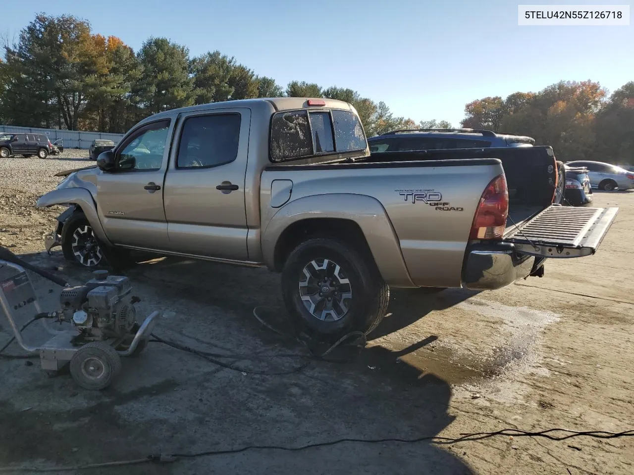 2005 Toyota Tacoma Double Cab VIN: 5TELU42N55Z126718 Lot: 77125364