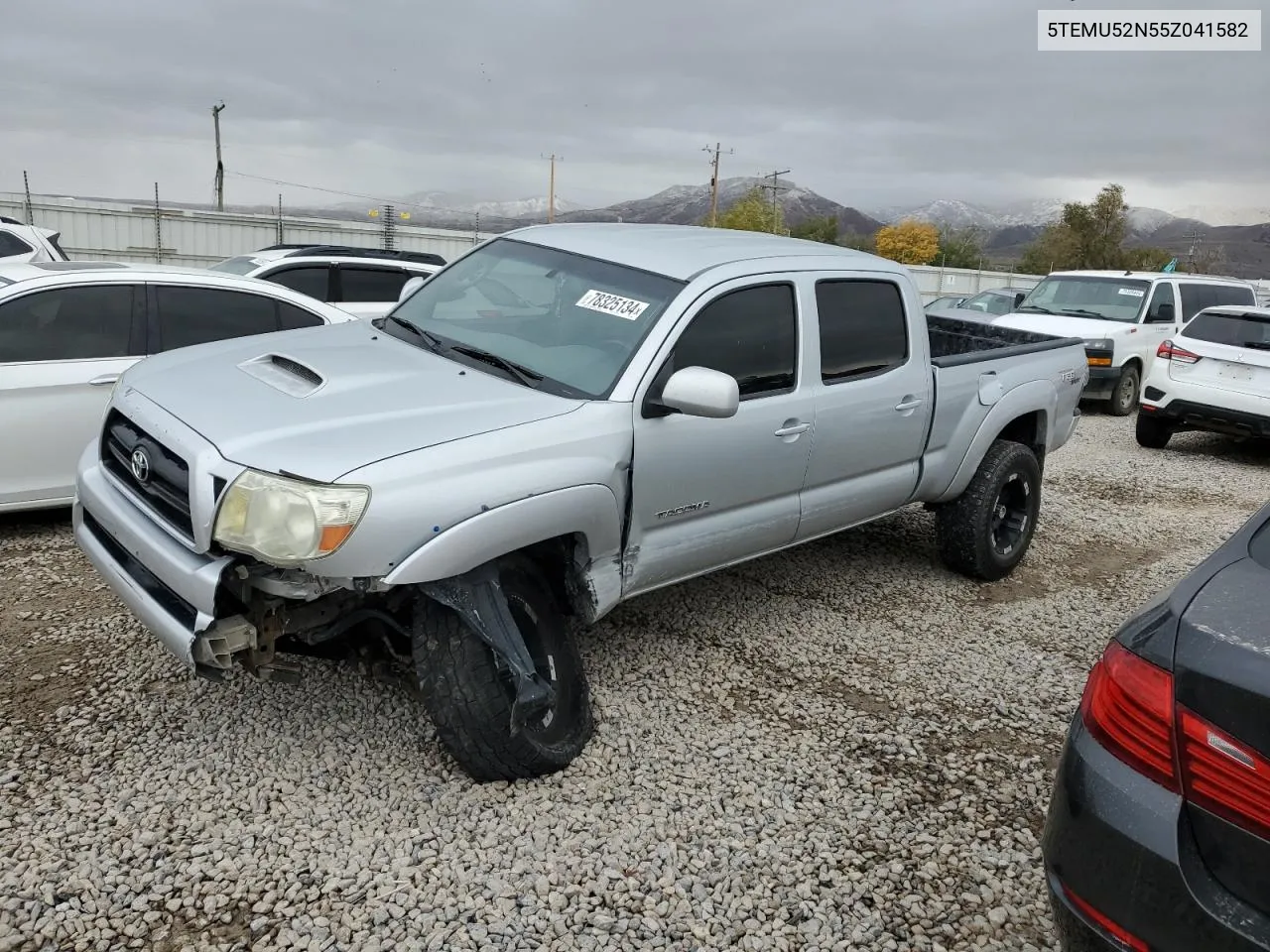 2005 Toyota Tacoma Double Cab Long Bed VIN: 5TEMU52N55Z041582 Lot: 78325134