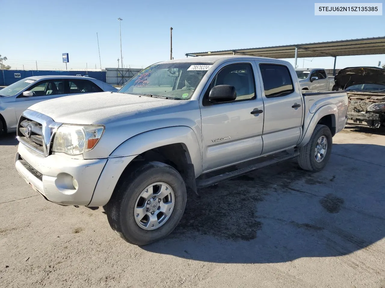 2005 Toyota Tacoma Double Cab Prerunner VIN: 5TEJU62N15Z135385 Lot: 78578224