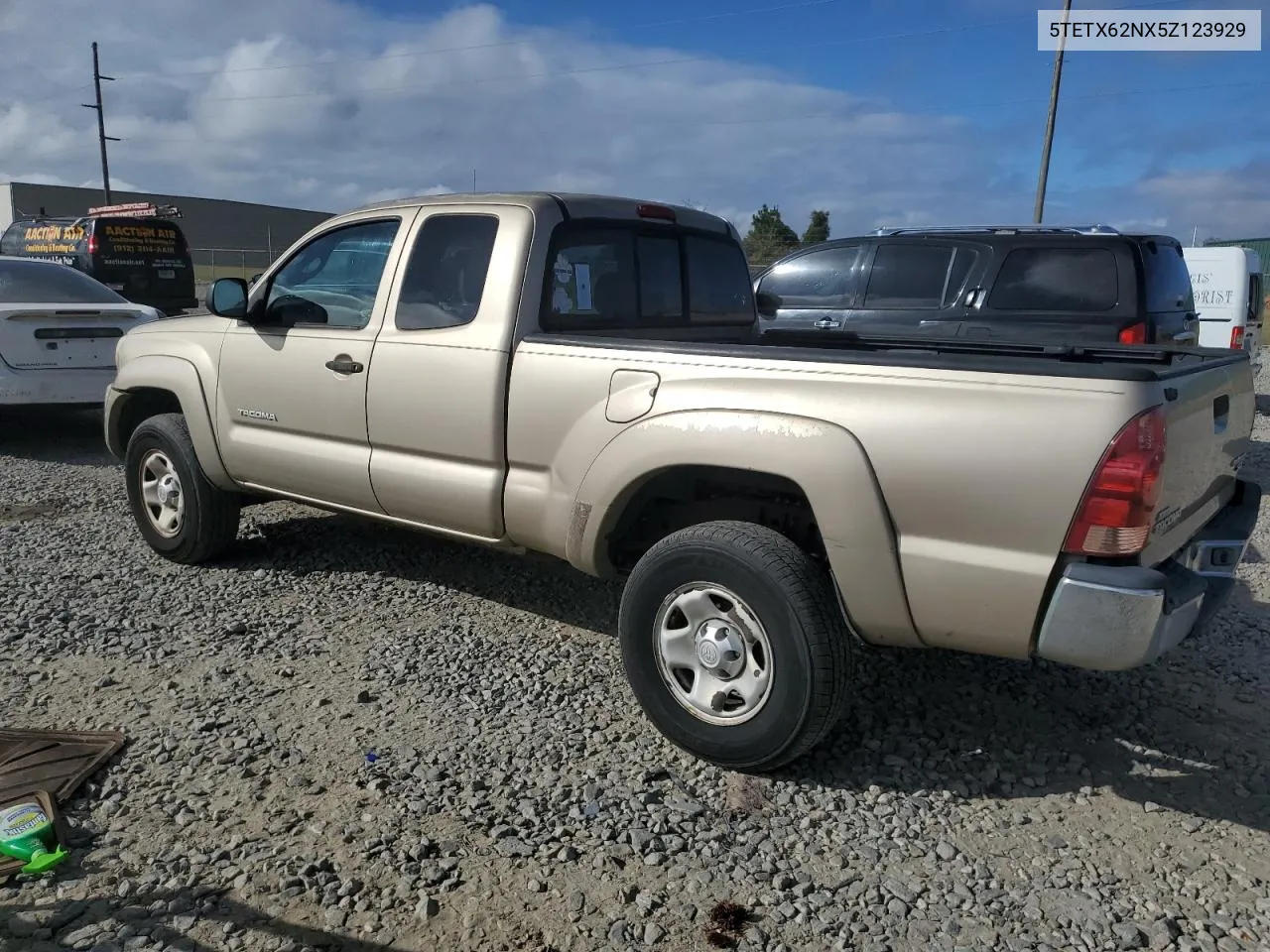 2005 Toyota Tacoma Prerunner Access Cab VIN: 5TETX62NX5Z123929 Lot: 78721264