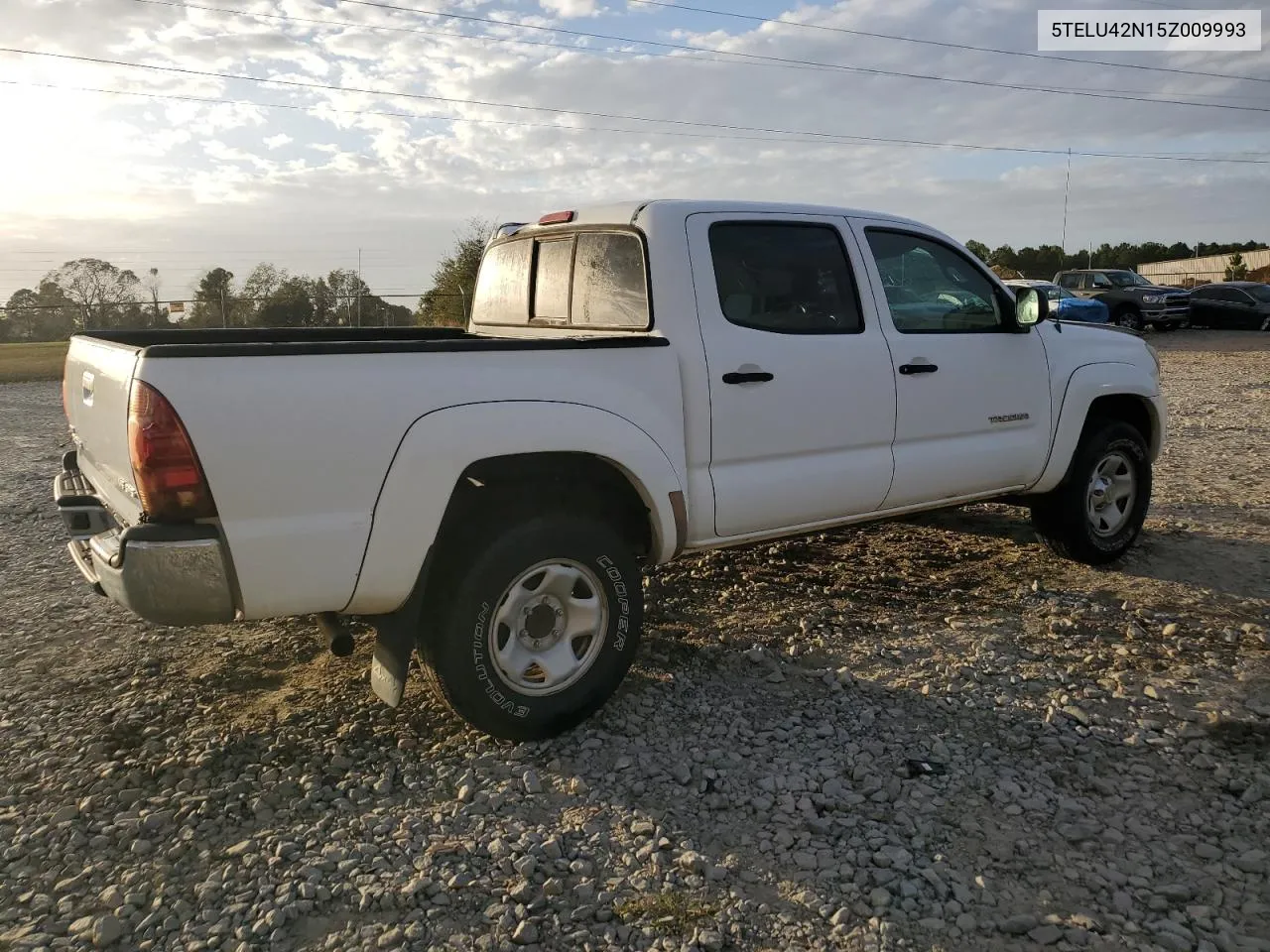 2005 Toyota Tacoma Double Cab VIN: 5TELU42N15Z009993 Lot: 79390384