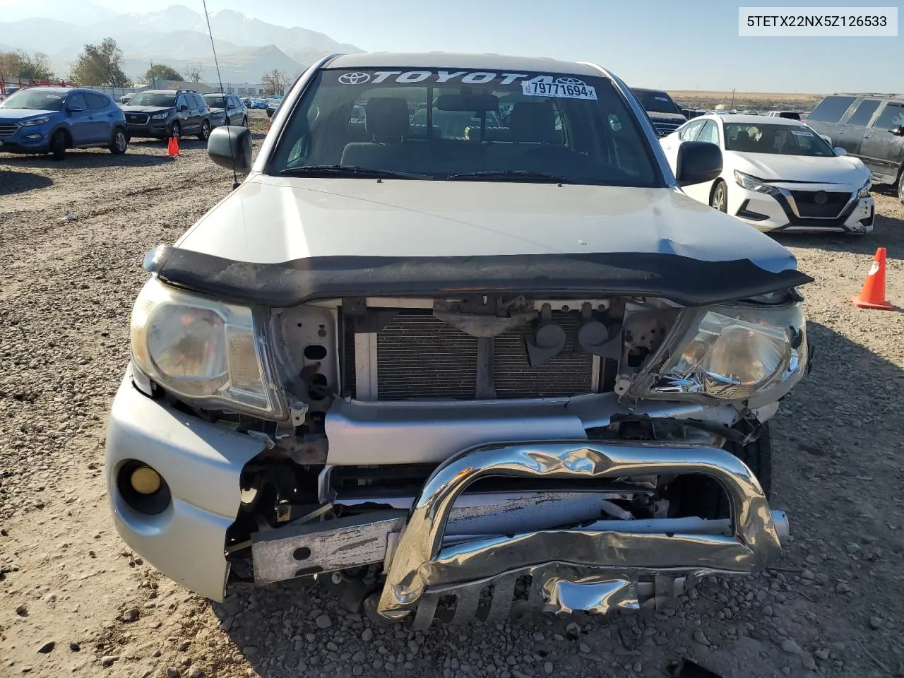 2005 Toyota Tacoma Access Cab VIN: 5TETX22NX5Z126533 Lot: 79771694