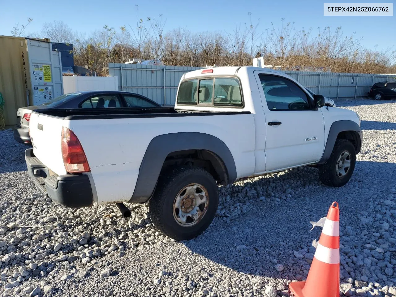 2005 Toyota Tacoma VIN: 5TEPX42N25Z066762 Lot: 80141114