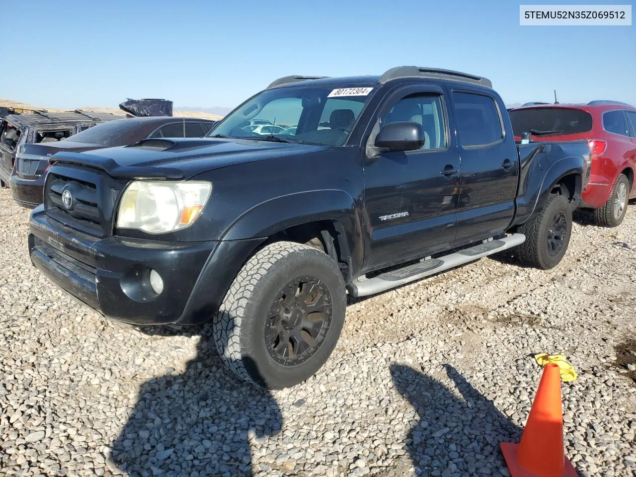 2005 Toyota Tacoma Double Cab Long Bed VIN: 5TEMU52N35Z069512 Lot: 80172304