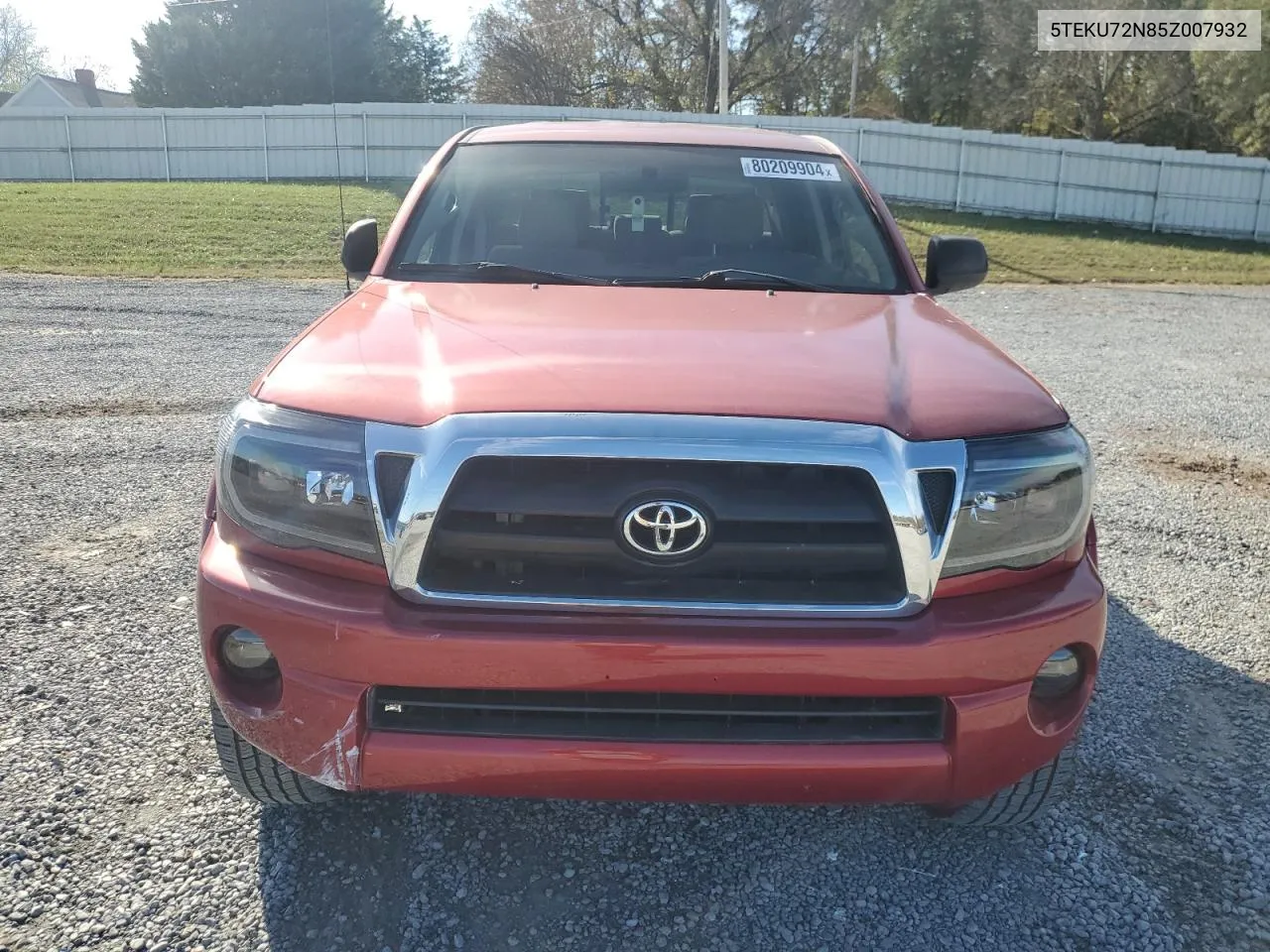 2005 Toyota Tacoma Double Cab Prerunner Long Bed VIN: 5TEKU72N85Z007932 Lot: 80209904