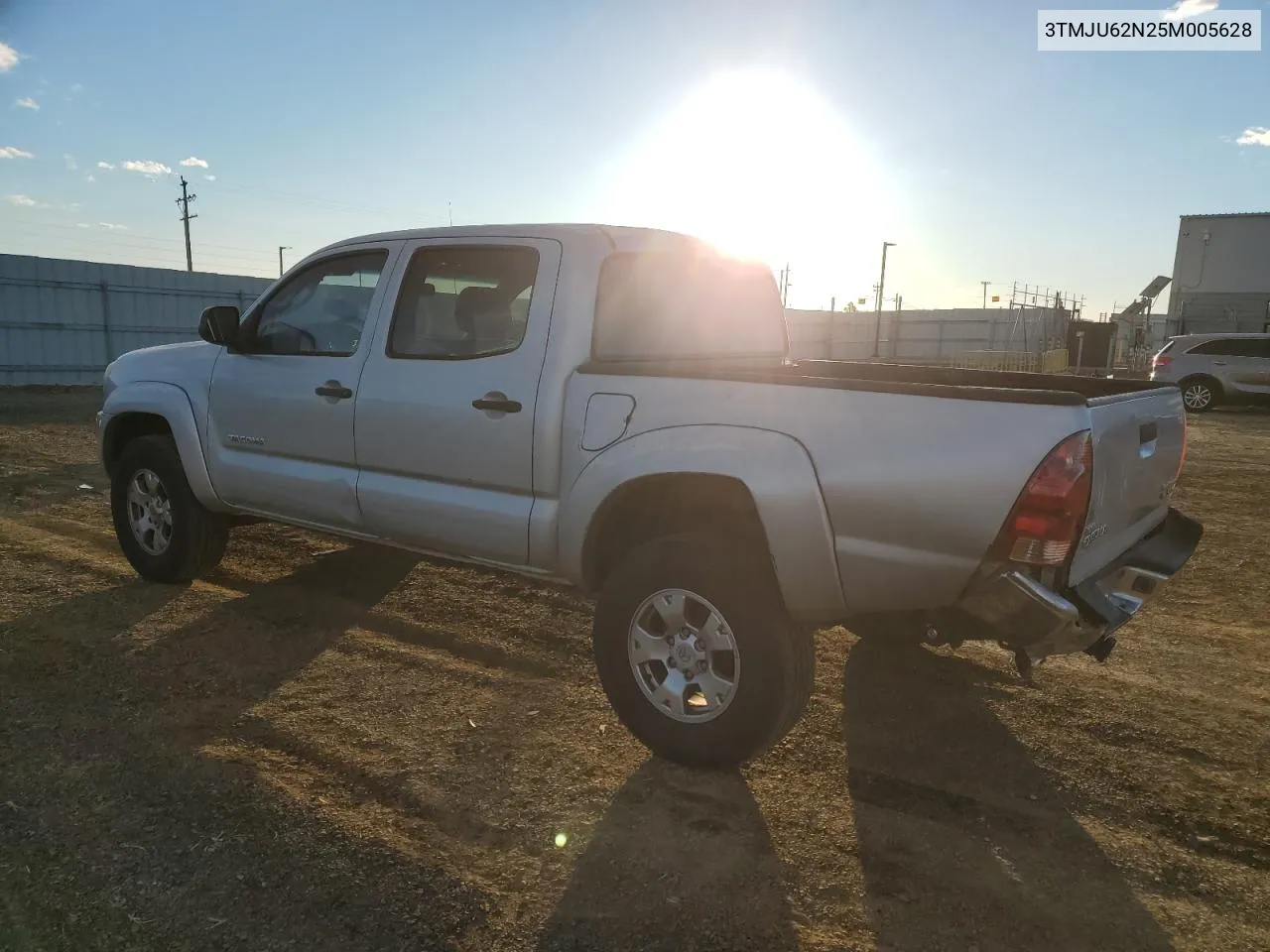 2005 Toyota Tacoma Double Cab Prerunner VIN: 3TMJU62N25M005628 Lot: 80545734