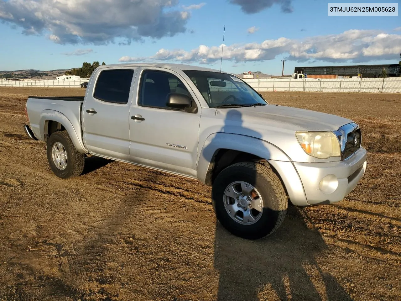 2005 Toyota Tacoma Double Cab Prerunner VIN: 3TMJU62N25M005628 Lot: 80545734