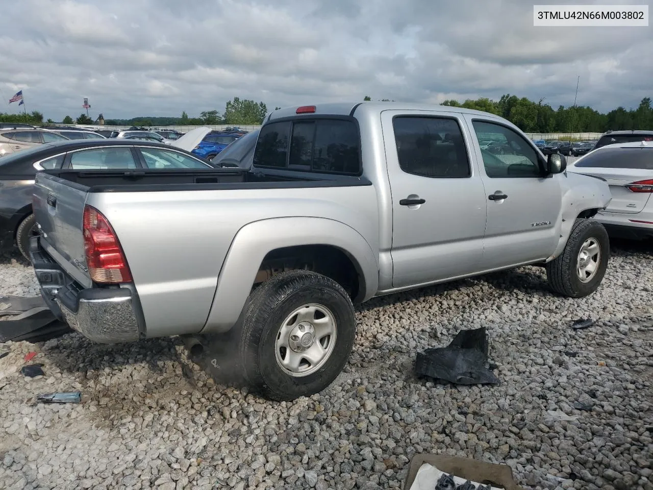 2006 Toyota Tacoma Double Cab VIN: 3TMLU42N66M003802 Lot: 64451734