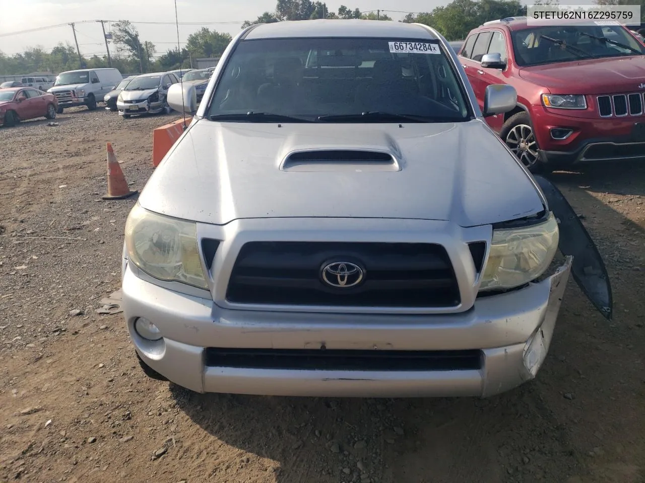 2006 Toyota Tacoma Prerunner Access Cab VIN: 5TETU62N16Z295759 Lot: 66734284