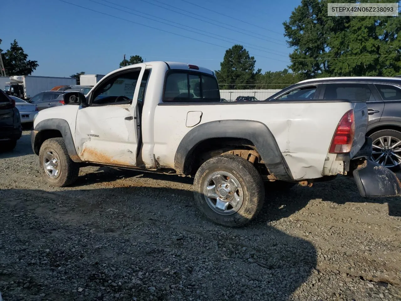 2006 Toyota Tacoma VIN: 5TEPX42N06Z238093 Lot: 67147884